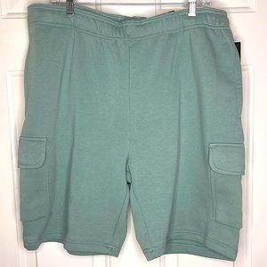 Xersion Mens Green Fleece Shorts Size L NWT
